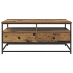 Mesa de Café con cajón Madera envejecida 100 x 51 x 45 cm