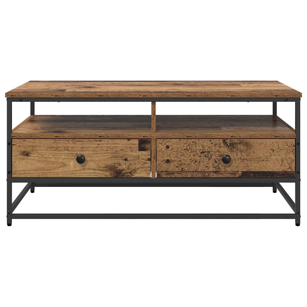 Mesa de Café con cajón Madera envejecida 100 x 51 x 45 cm