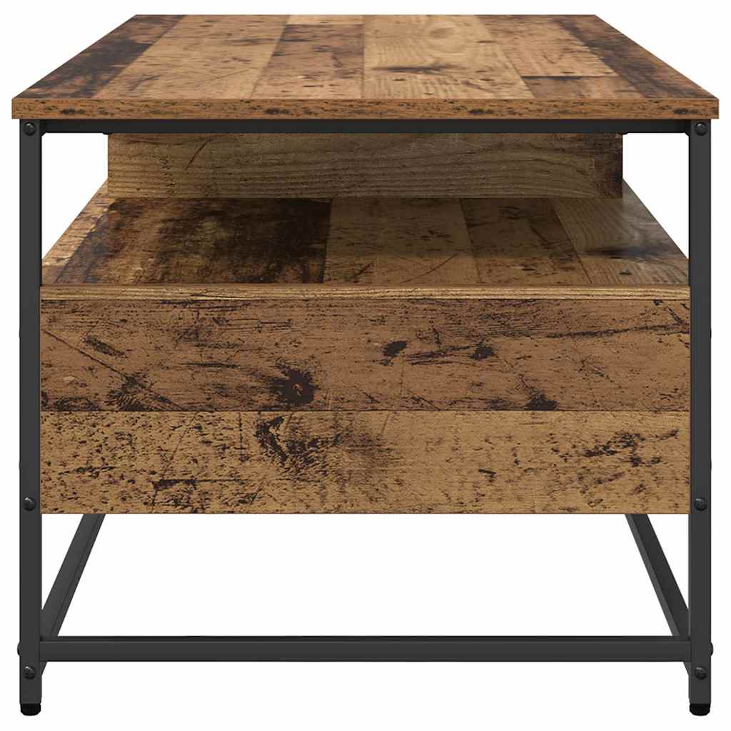 Mesa de Café con cajón Madera envejecida 100 x 51 x 45 cm