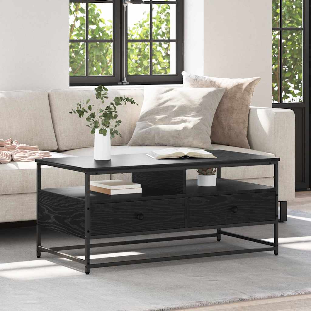 Coffee Table with Drawer Distressed Wood 100 x 51 x 45 cm