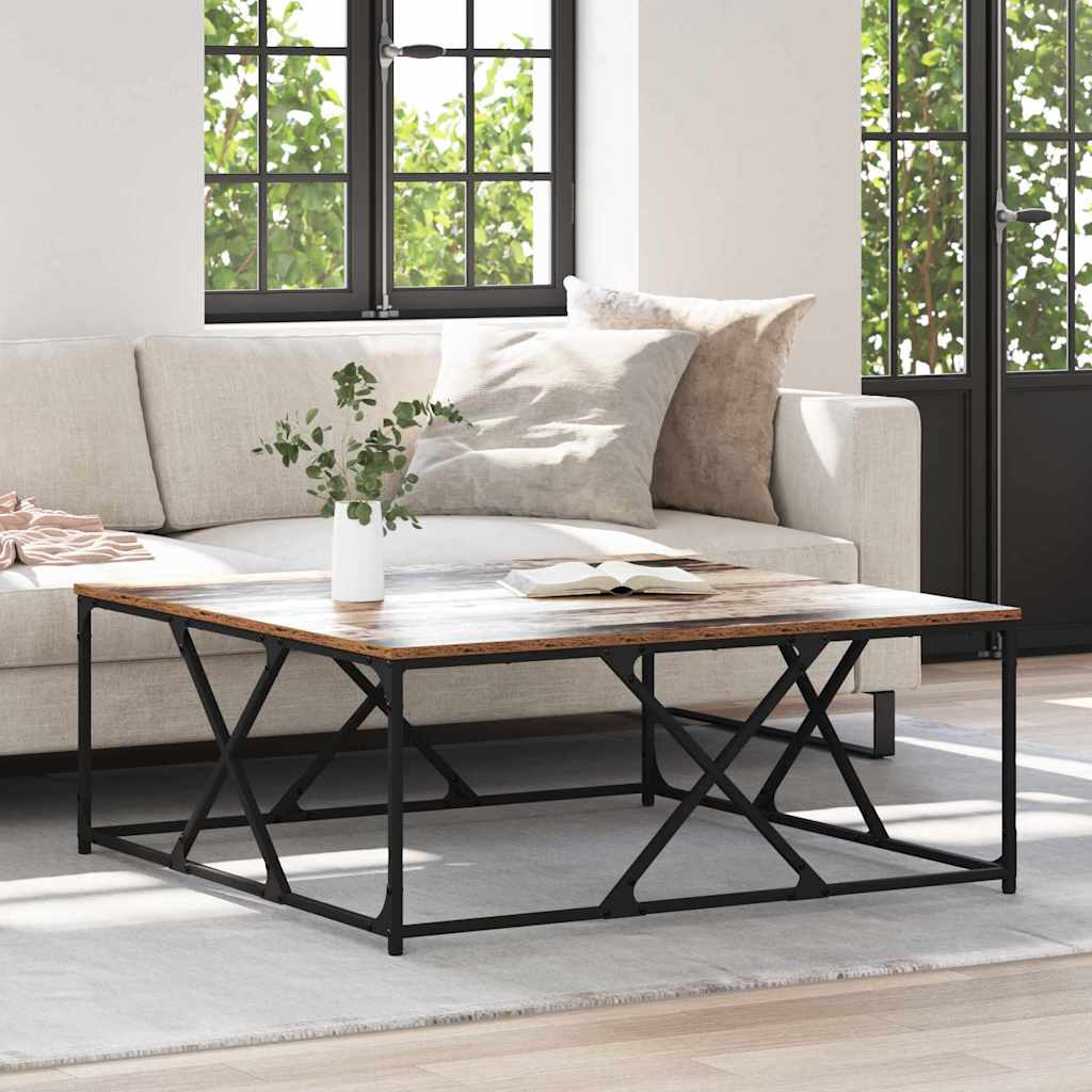Mesa de Café Madera envejecida 100 x 100 x 40 cm