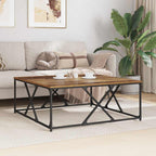 Mesa de Café Madera envejecida 100 x 100 x 40 cm