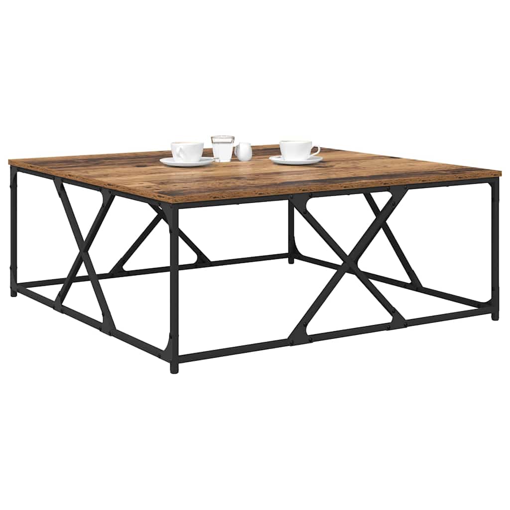 Mesa de Café Madera envejecida 100 x 100 x 40 cm