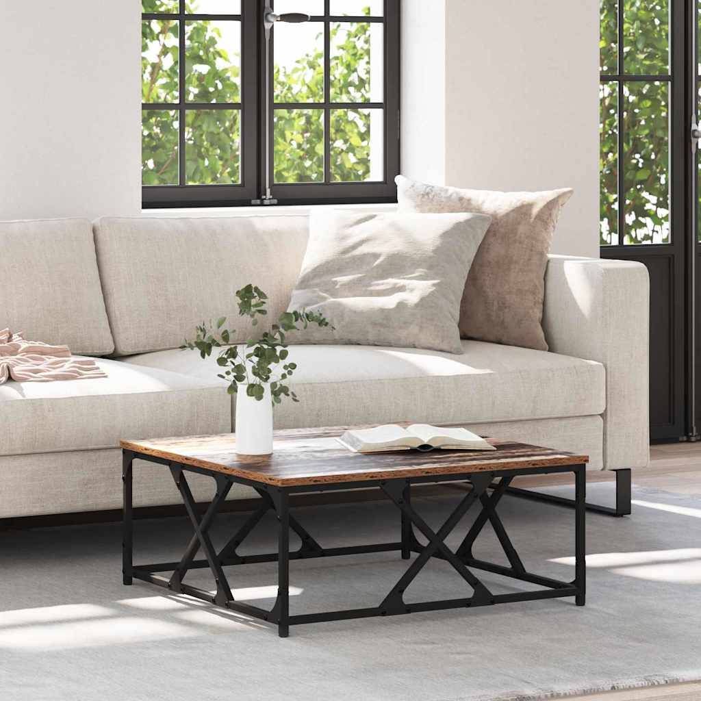 Aged Wood Coffee Table 100 x 100 x 40 cm