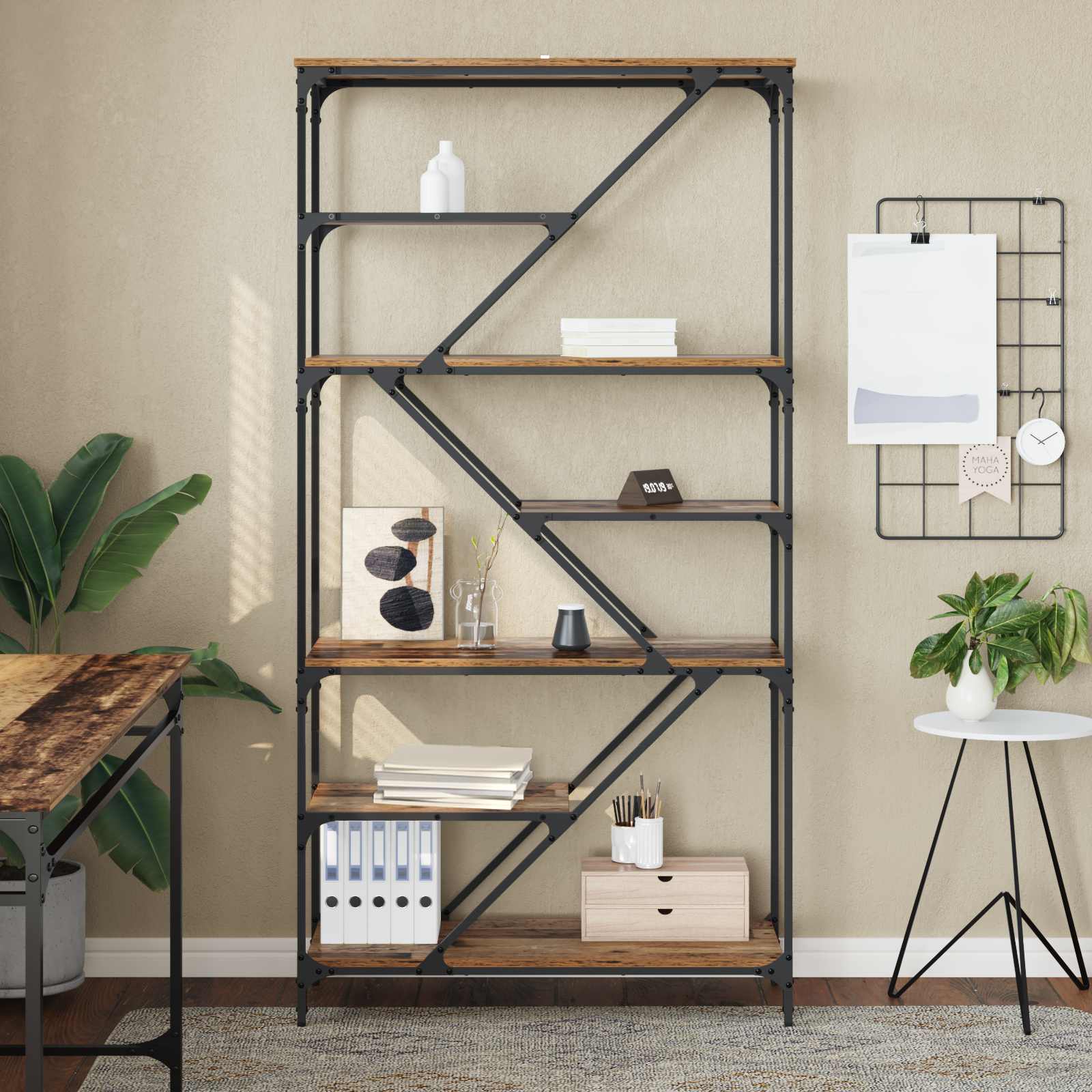 Estante de libros Madera Vieja 91 x 36 x 176 cm