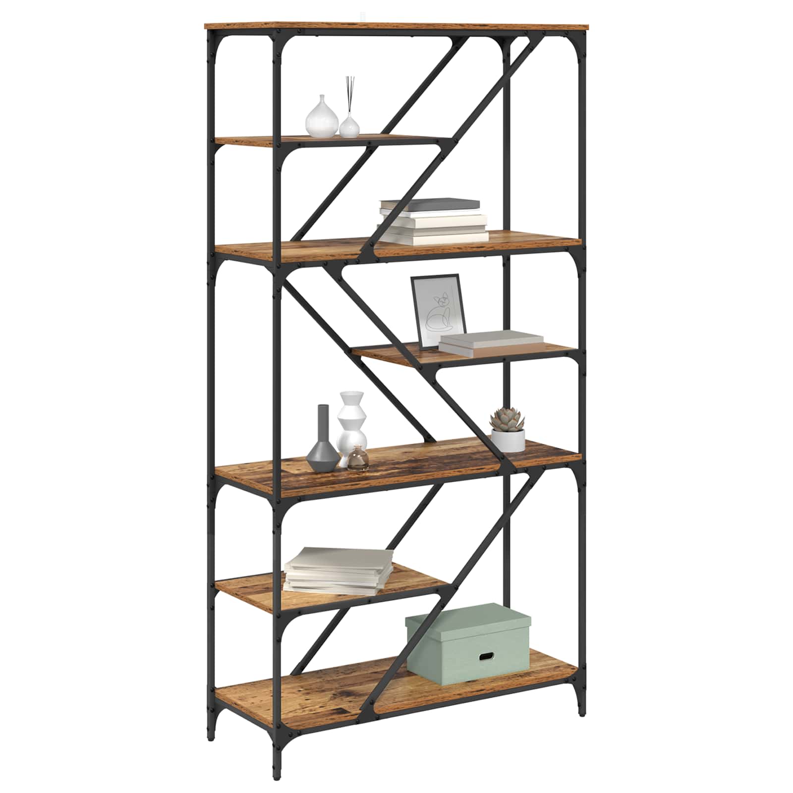 Estante de libros Madera Vieja 91 x 36 x 176 cm