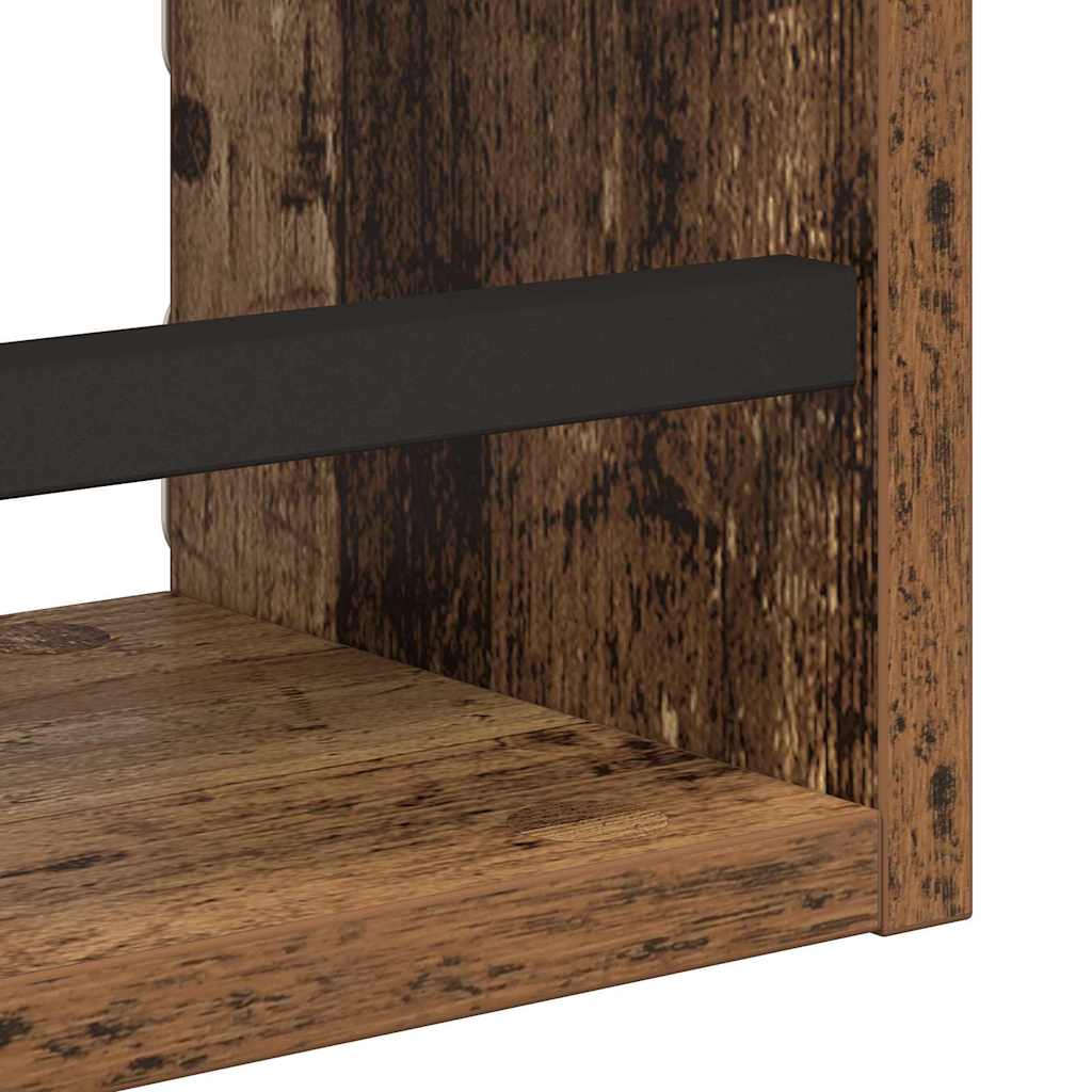 Conjunto de estantes de pared 3 pcs Madera Vieja 40x16x14cm