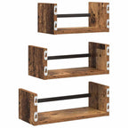 Conjunto de estantes de pared 3 pcs Madera Vieja 40x16x14cm