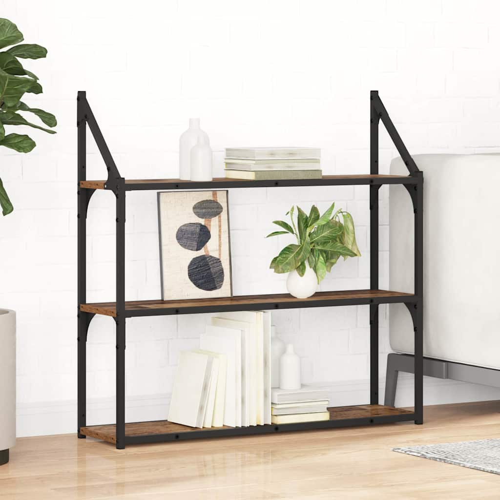 Estante de pared con estante Madera vieja 60 x 21 x 51 cm