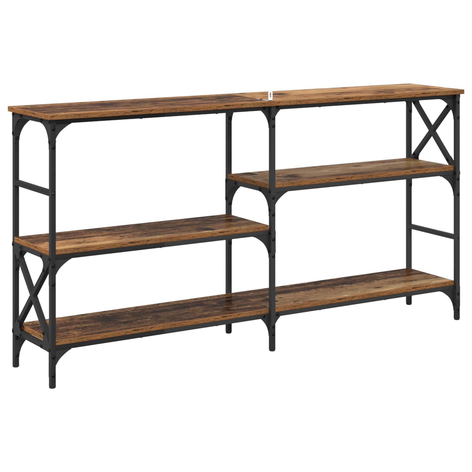 Mesa Consola con estante Madera vieja 150 x 29 x 76,5 cm