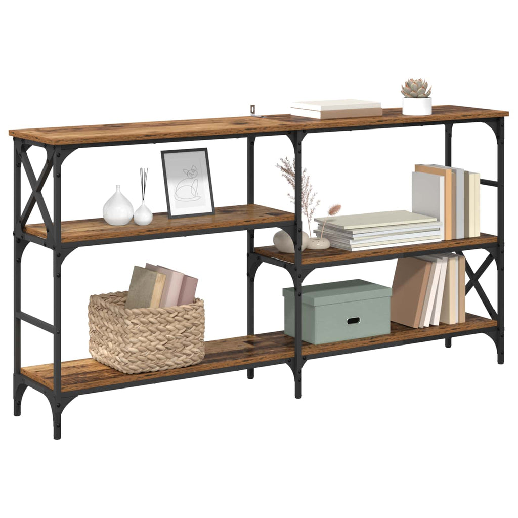 Mesa Consola con estante Madera vieja 150 x 29 x 76,5 cm