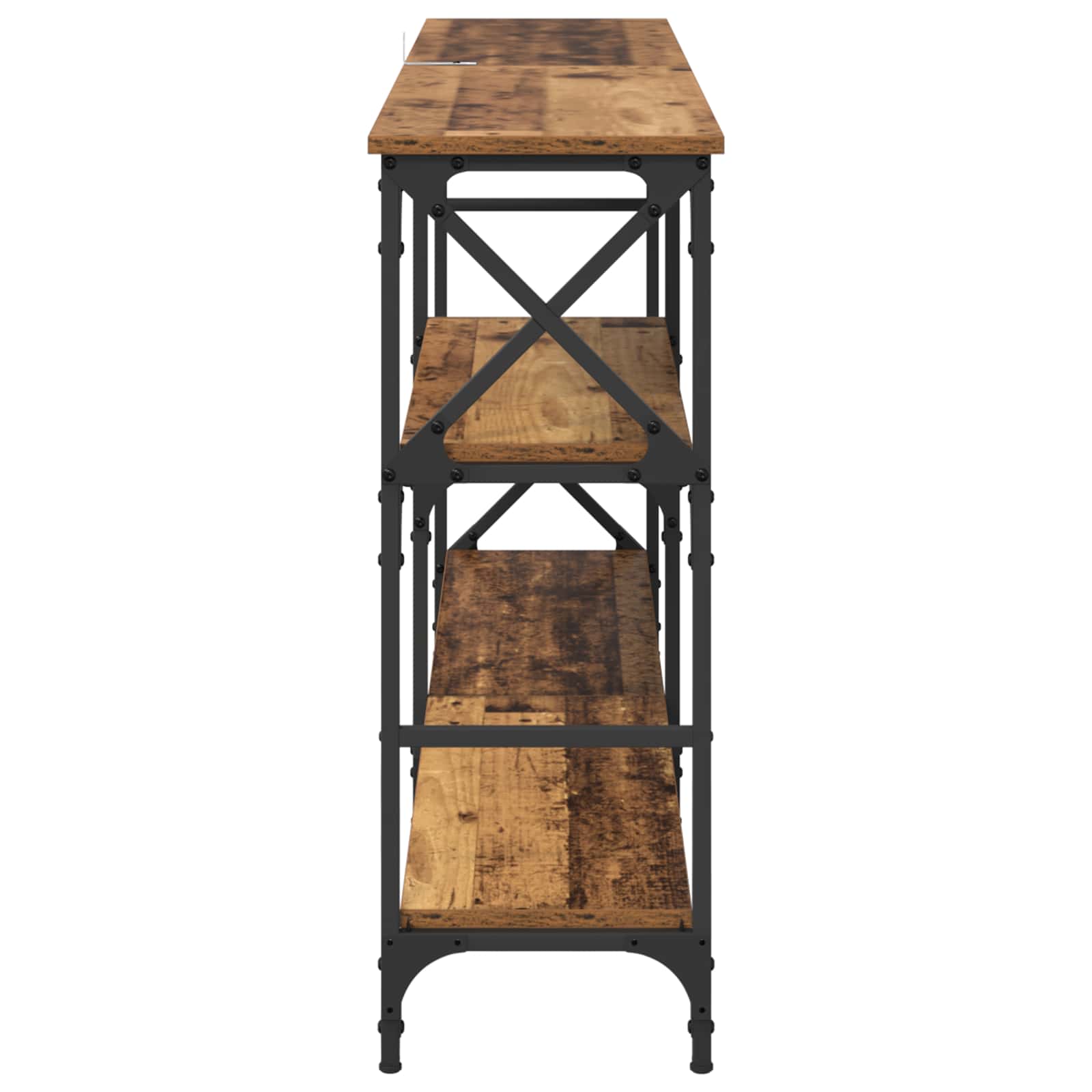 Mesa Consola con estante Madera vieja 150 x 29 x 76,5 cm