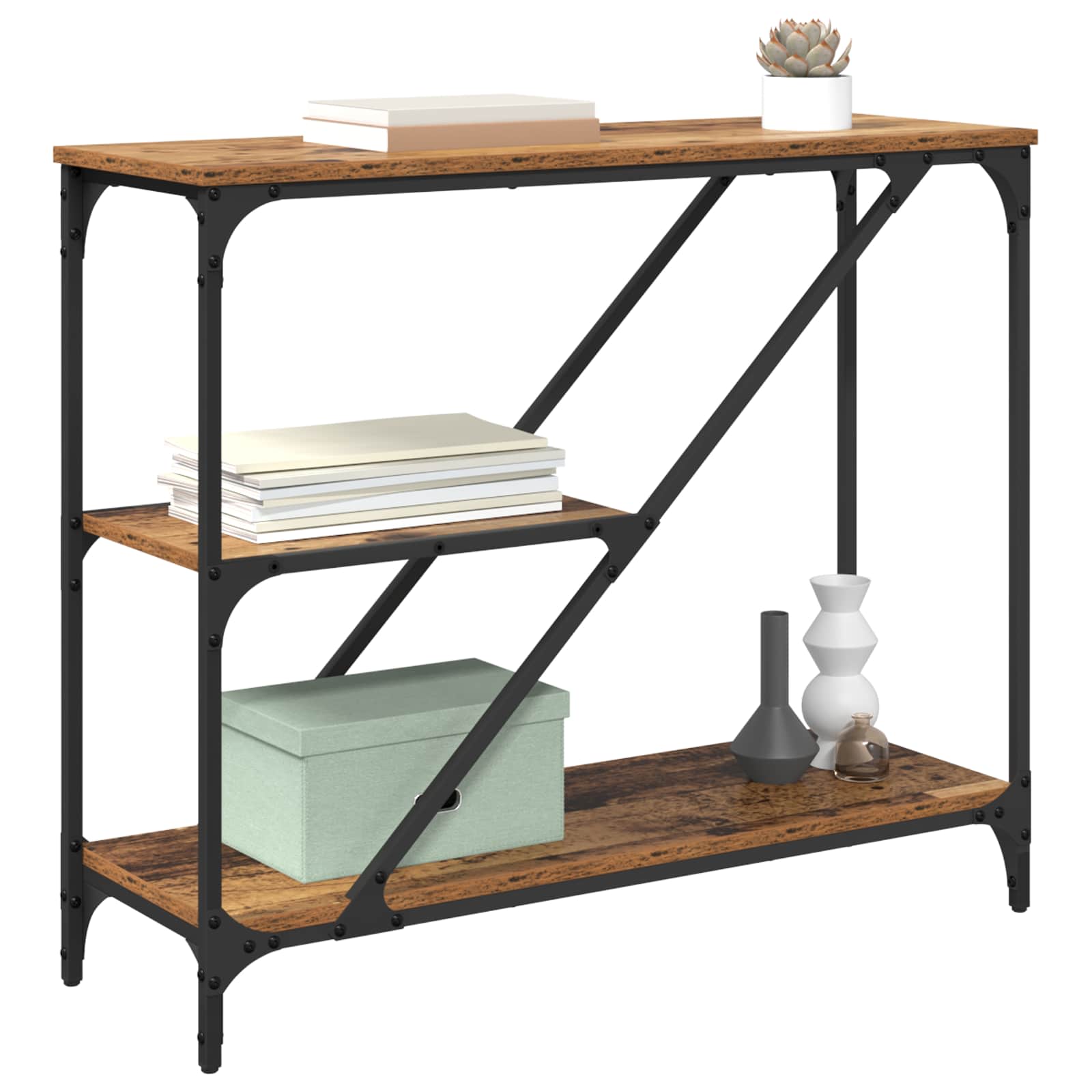 Mesa Consola Madera Vieja 88,5 x 30 x 75 cm