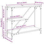 Mesa Consola Madera Vieja 88,5 x 30 x 75 cm