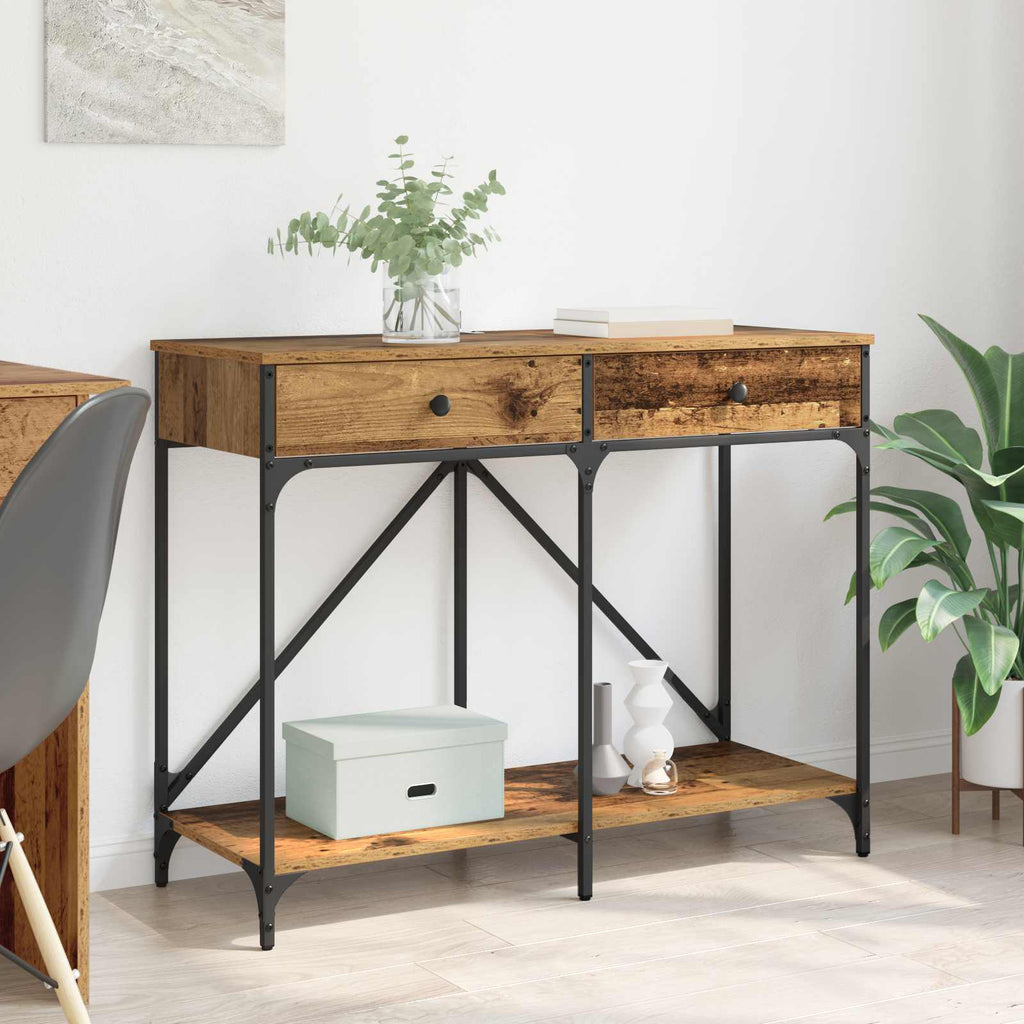 Mesa Consola con cajón Madera Vieja 100 x 39 x 78,5 cm