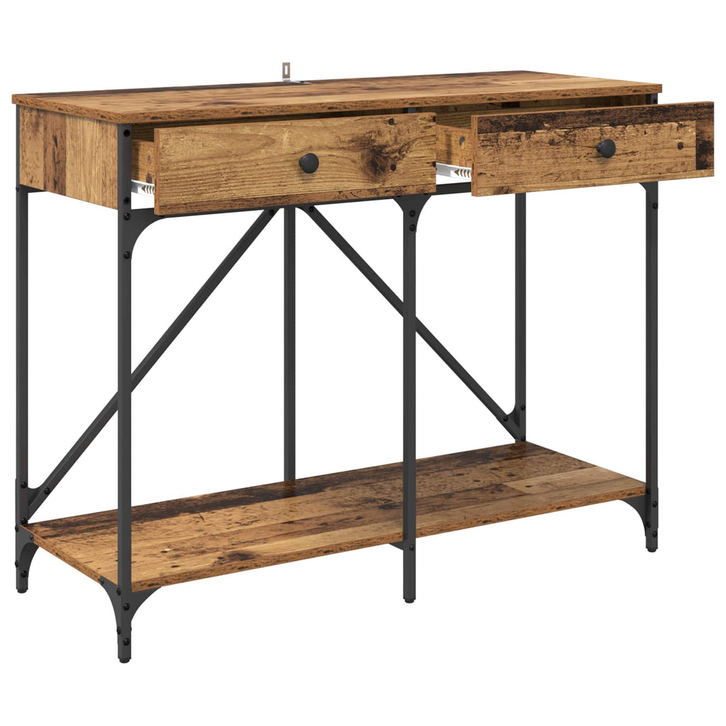 Mesa Consola con cajón Madera Vieja 100 x 39 x 78,5 cm