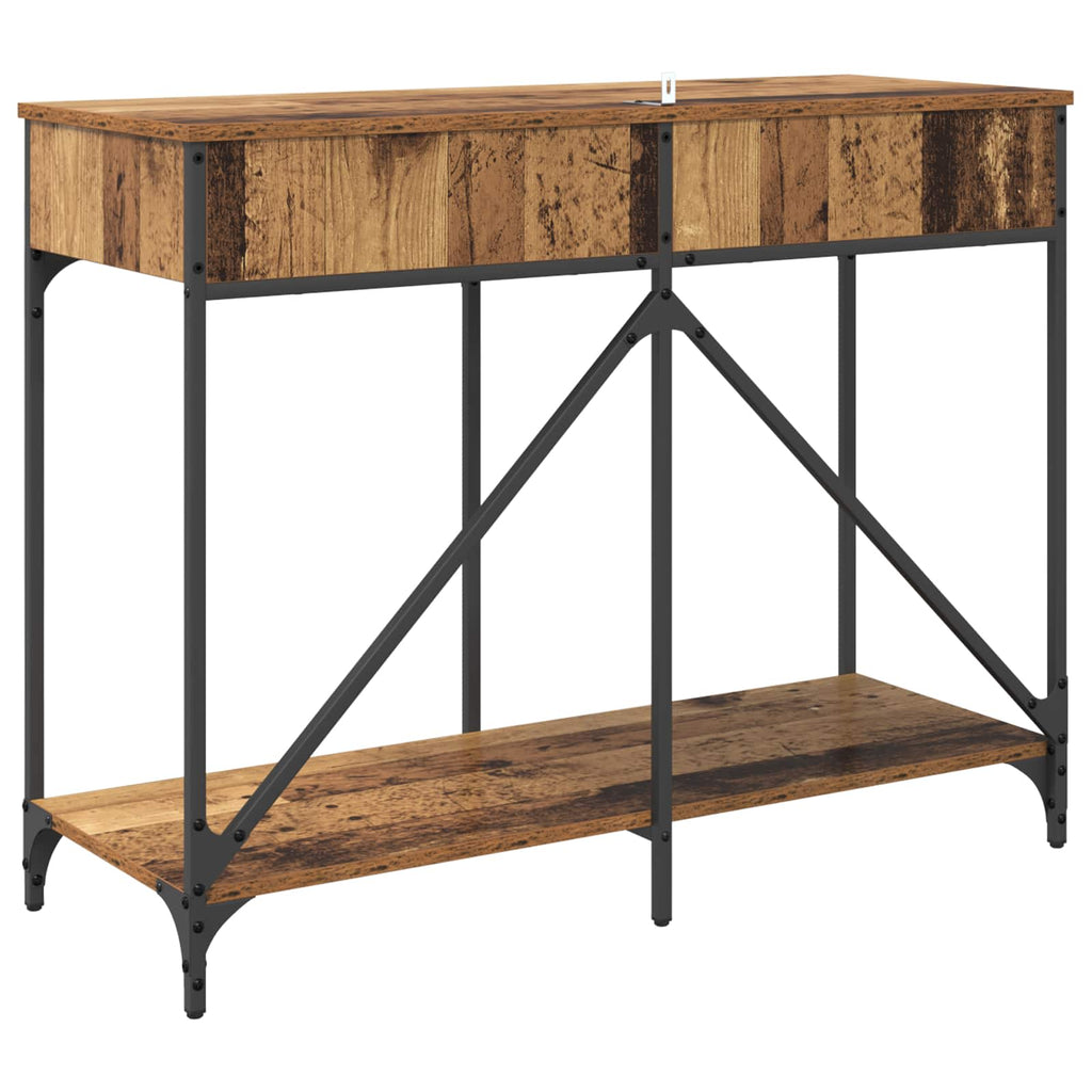 Mesa Consola con cajón Madera Vieja 100 x 39 x 78,5 cm