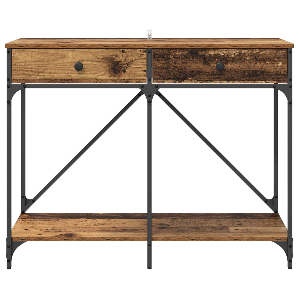 Mesa Consola con cajón Madera Vieja 100 x 39 x 78,5 cm