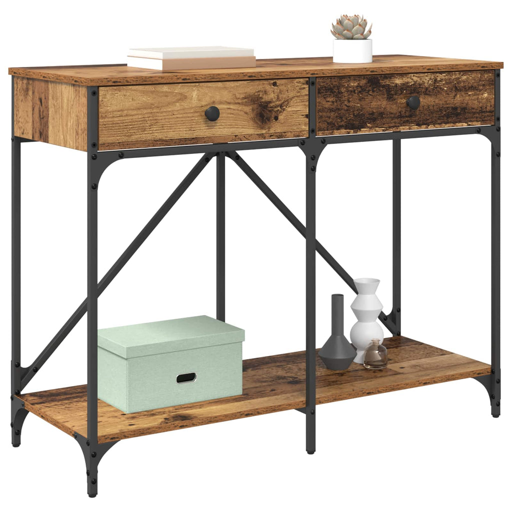 Mesa Consola con cajón Madera Vieja 100 x 39 x 78,5 cm