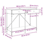 Mesa Consola con cajón Madera Vieja 100 x 39 x 78,5 cm
