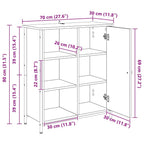 Vitrina Madera Vieja 70 x 30 x 80 cm Madera contrachapada