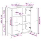 Vitrina Madera Vieja 70 x 30 x 80 cm Madera contrachapada