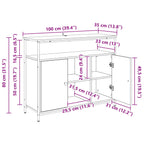 Vitrina Madera Vieja 100 x 35 x 80 cm Madera contrachapada