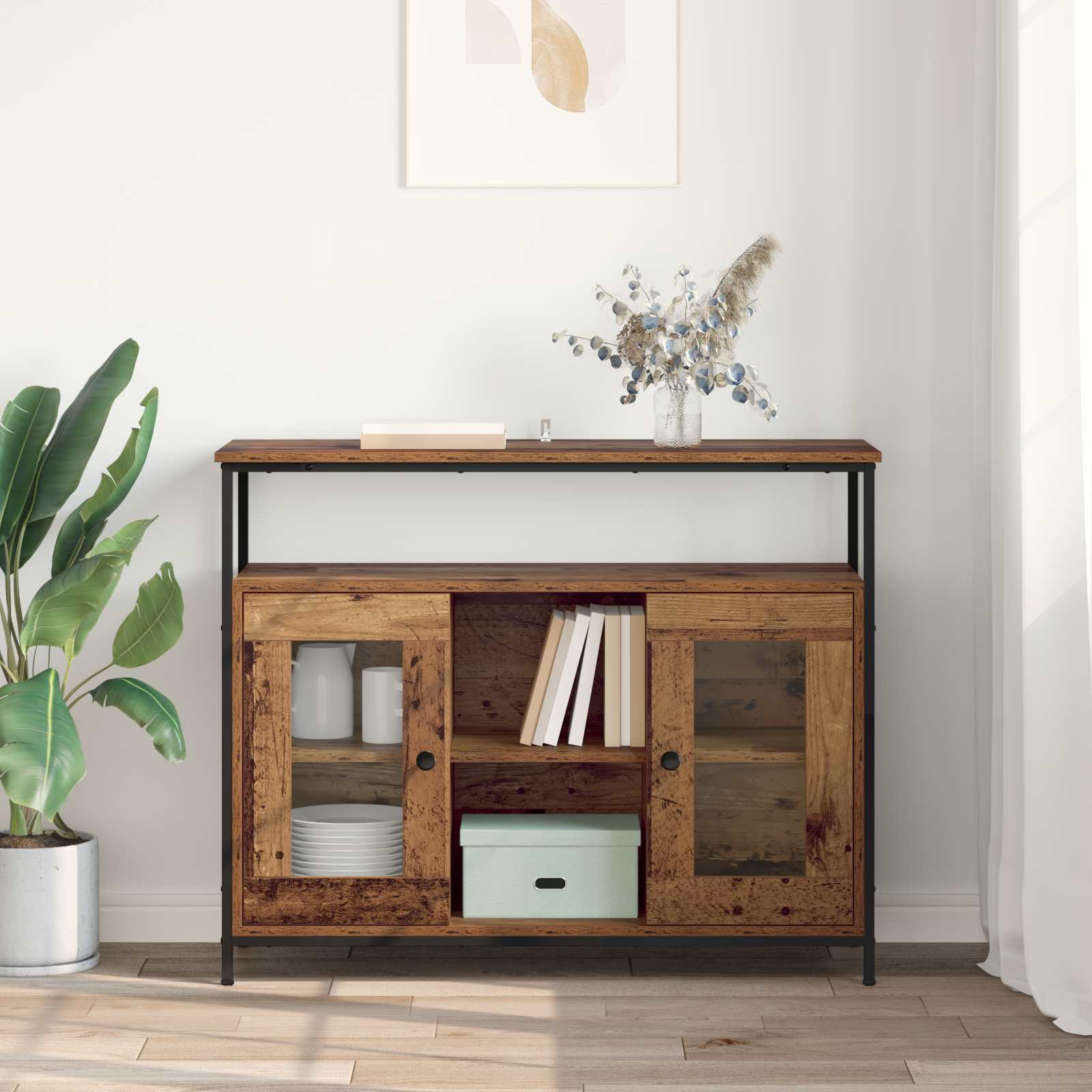 Vitrina Madera Vieja 100 x 35 x 80 cm Madera contrachapada