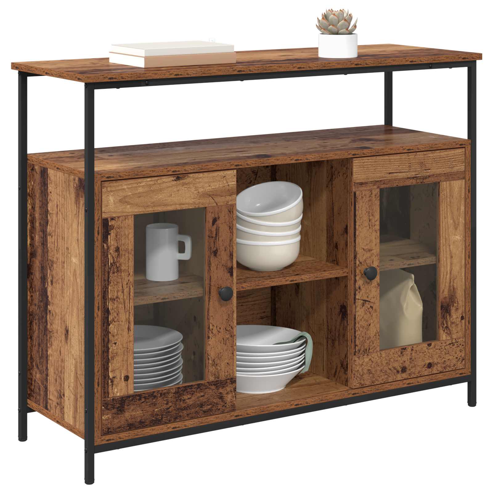 Vitrina Madera Vieja 100 x 35 x 80 cm Madera contrachapada