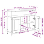 Vitrina Madera Vieja 100 x 35 x 80 cm Madera contrachapada