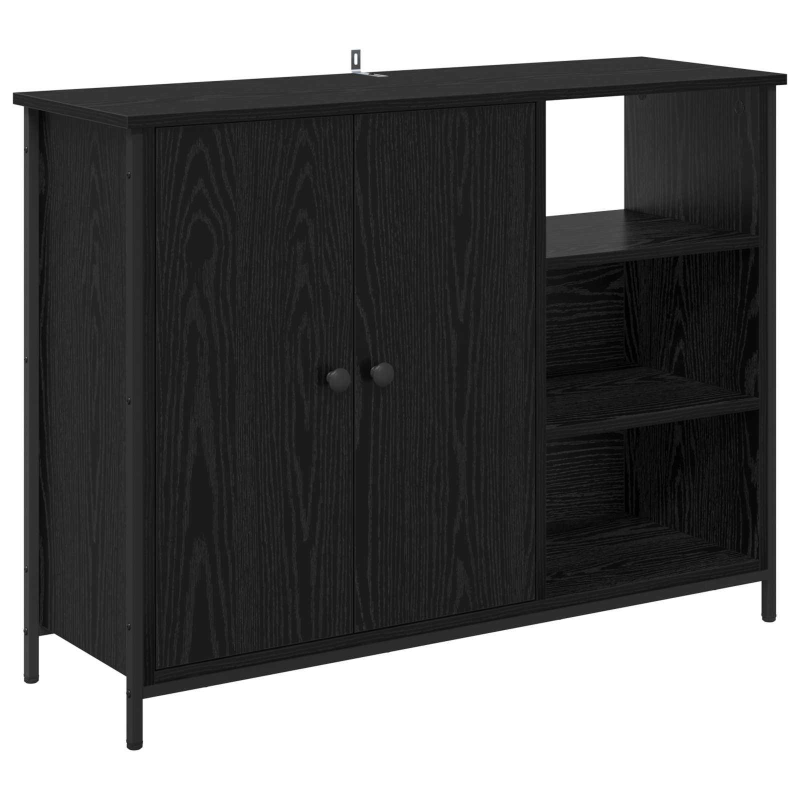 Vitrina Roble Negro 100 x 33 x 75 cm Madera contrachapada
