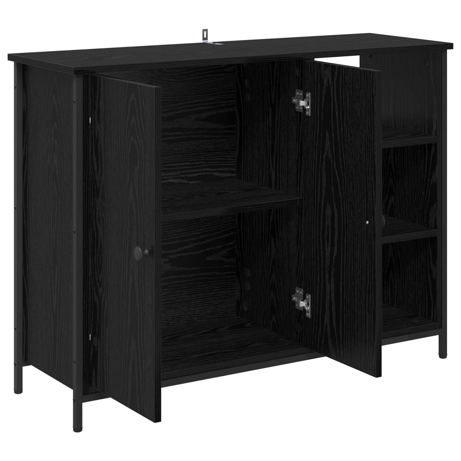 Vitrina Roble Negro 100 x 33 x 75 cm Madera contrachapada