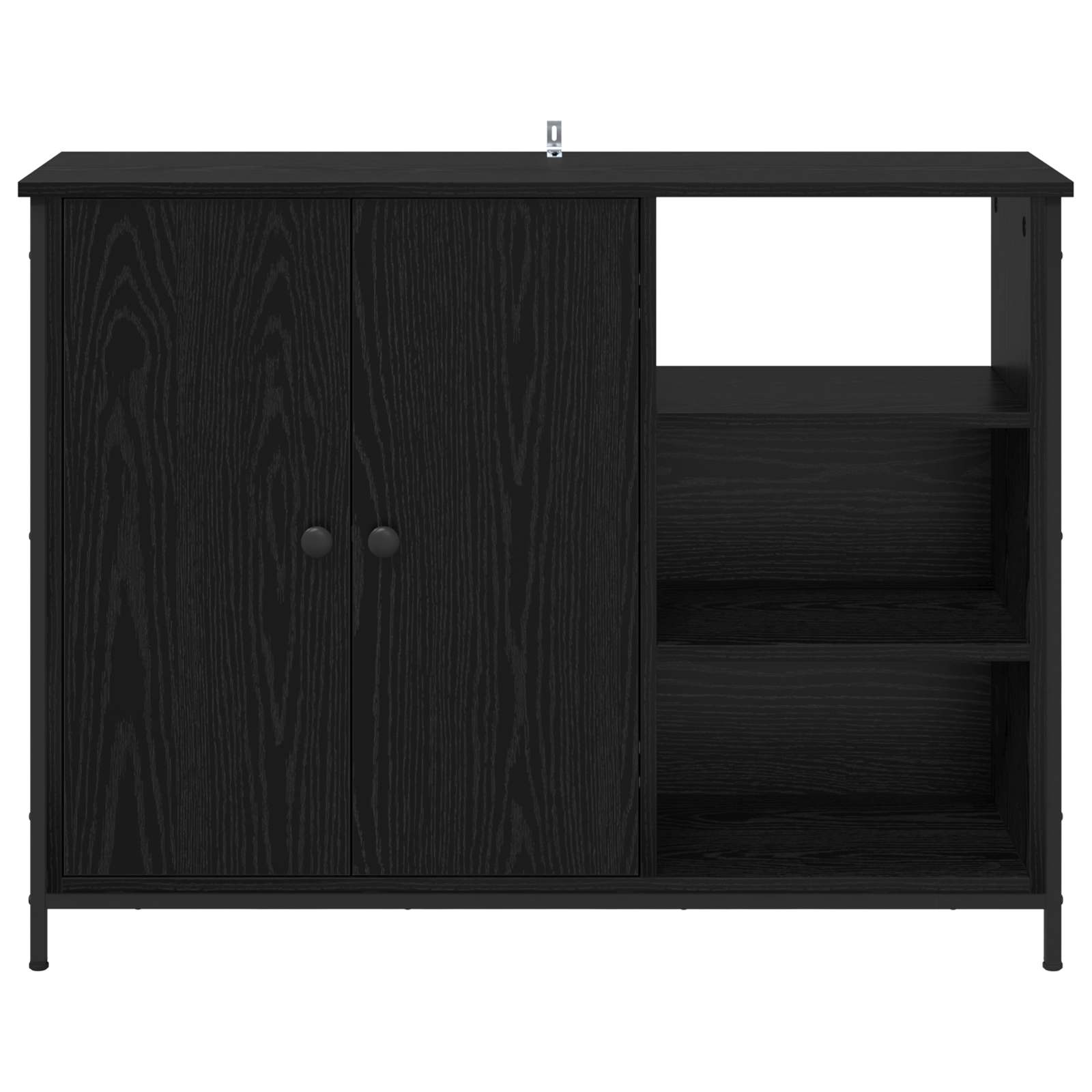 Vitrina Roble Negro 100 x 33 x 75 cm Madera contrachapada