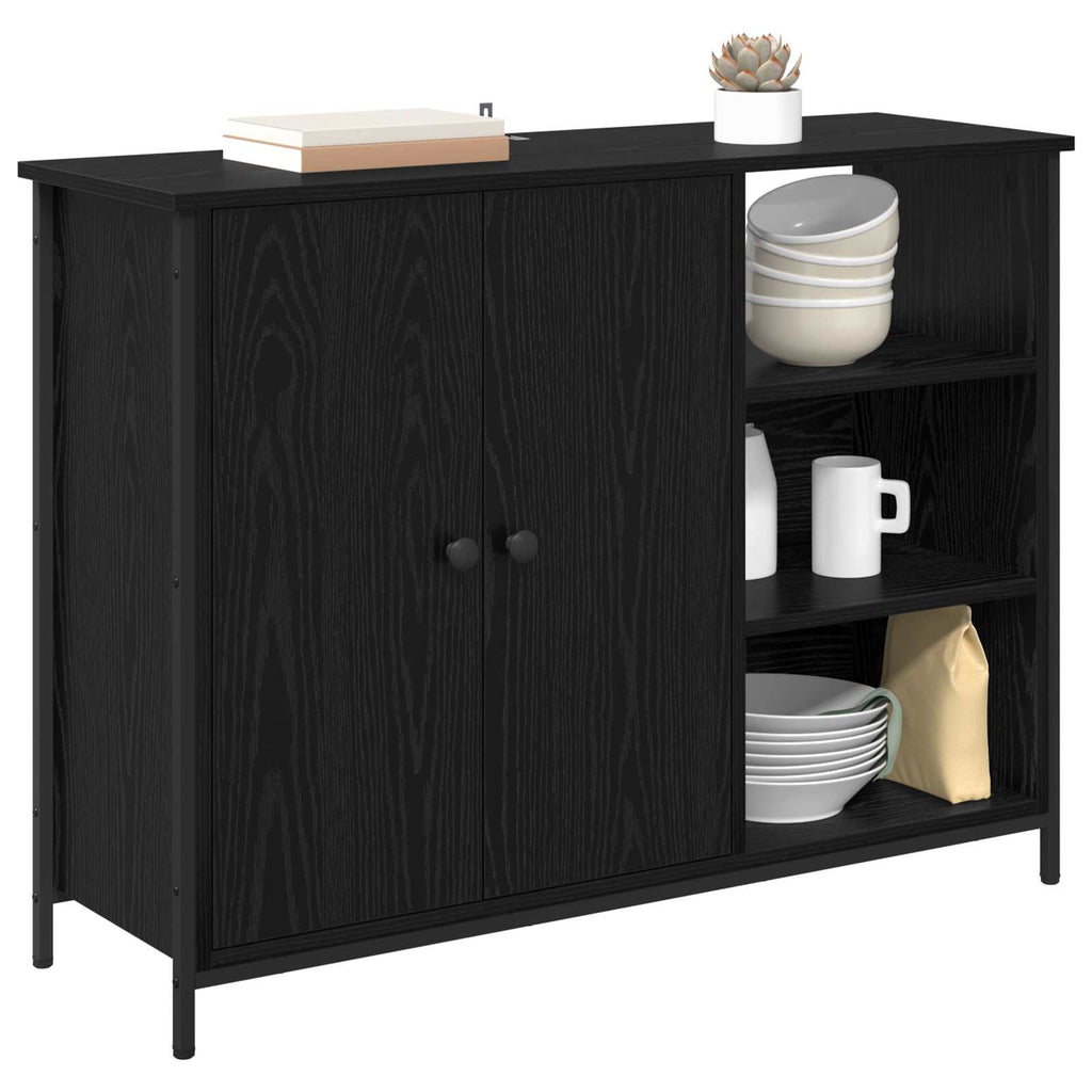 Vitrina Roble Negro 100 x 33 x 75 cm Madera contrachapada