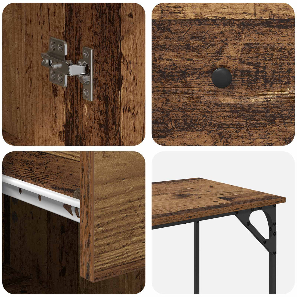 Escritorio de Computadora Madera Vieja 131 x 48 x 75 cm
