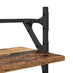 Conjunto de estantes de pared con estante 6 pcs Madera Vieja