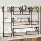 Conjunto de estantes de pared con estante 6 pcs Madera Vieja