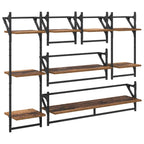 Conjunto de estantes de pared con estante 6 pcs Madera Vieja