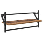 Conjunto de estantes de pared con estante 6 pcs Madera Vieja