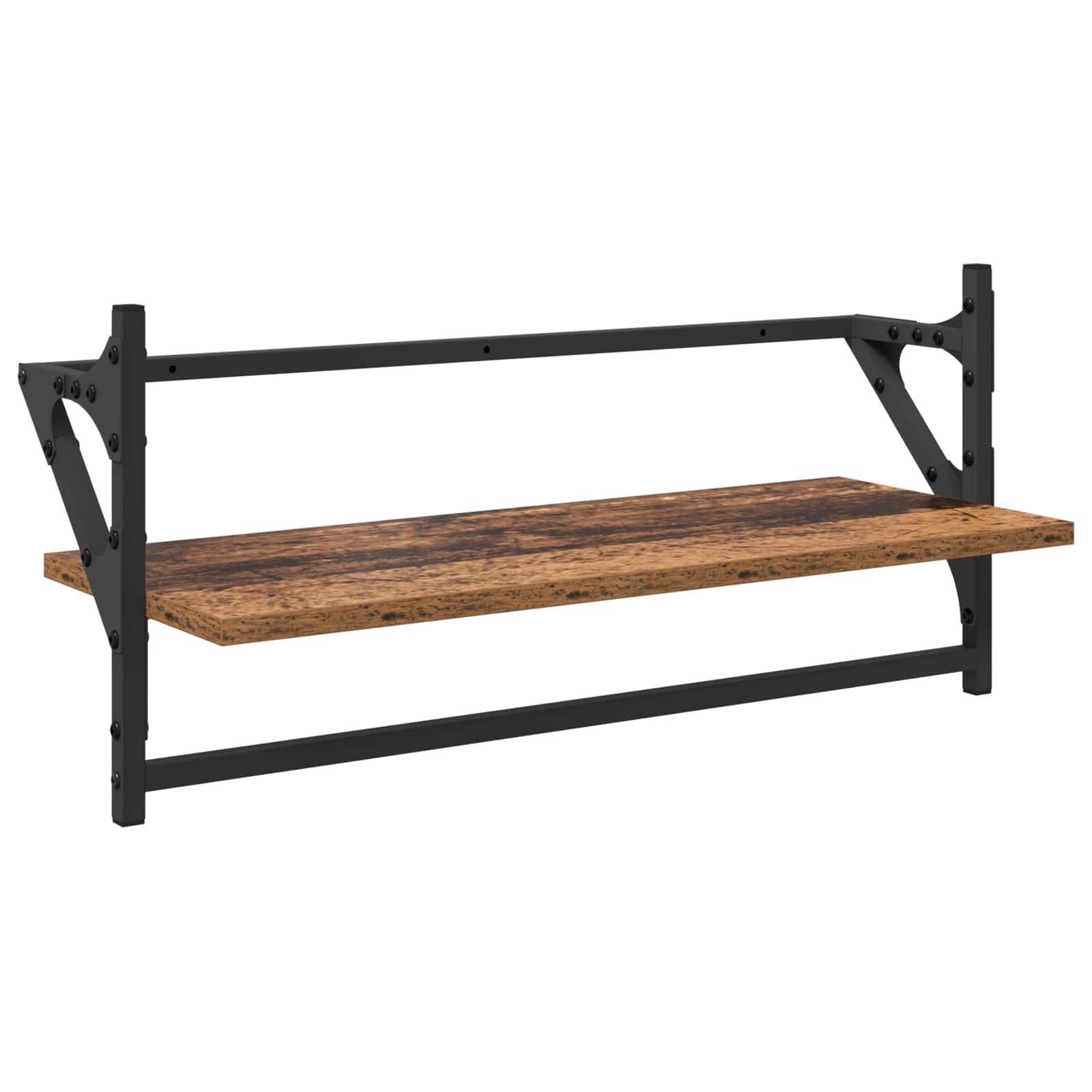 Conjunto de estantes de pared con estante 6 pcs Madera Vieja