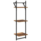 Conjunto de estantes de pared con estante 6 pcs Madera Vieja
