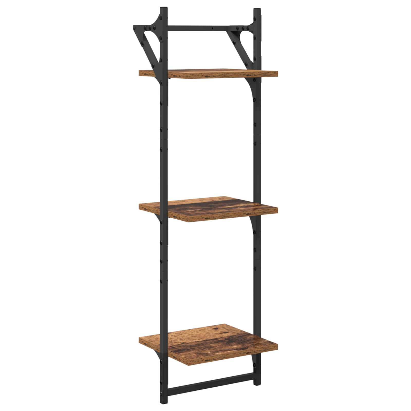 Conjunto de estantes de pared con estante 6 pcs Madera Vieja