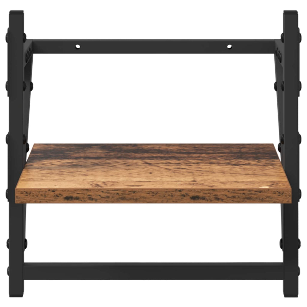 Conjunto de estantes de pared con estante 6 pcs Madera Vieja