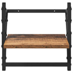 Conjunto de estantes de pared con estante 6 pcs Madera Vieja