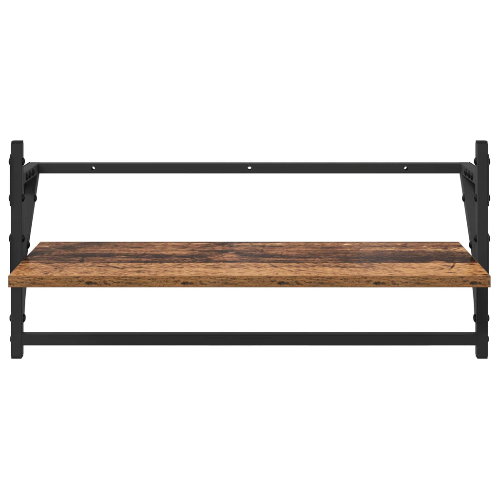 Conjunto de estantes de pared con estante 6 pcs Madera Vieja