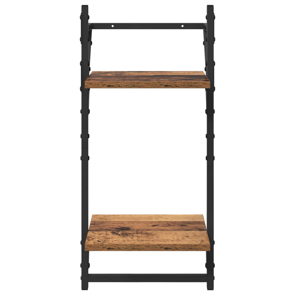 Conjunto de estantes de pared con estante 6 pcs Madera Vieja