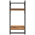 Conjunto de estantes de pared con estante 6 pcs Madera Vieja