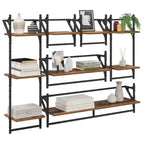 Conjunto de estantes de pared con estante 6 pcs Madera Vieja