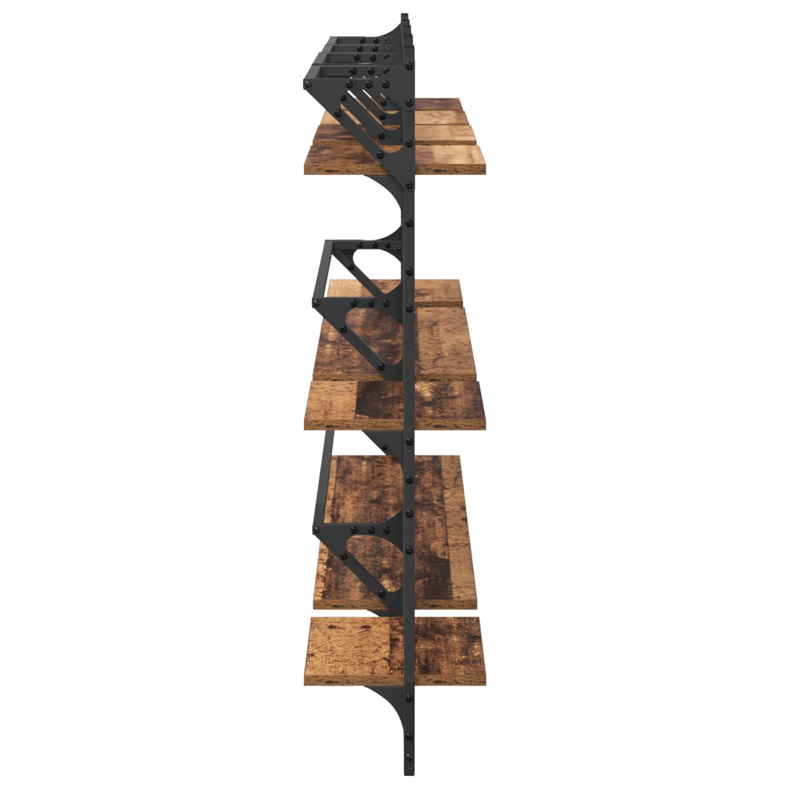 Conjunto de estantes de pared con estante 6 pcs Madera Vieja