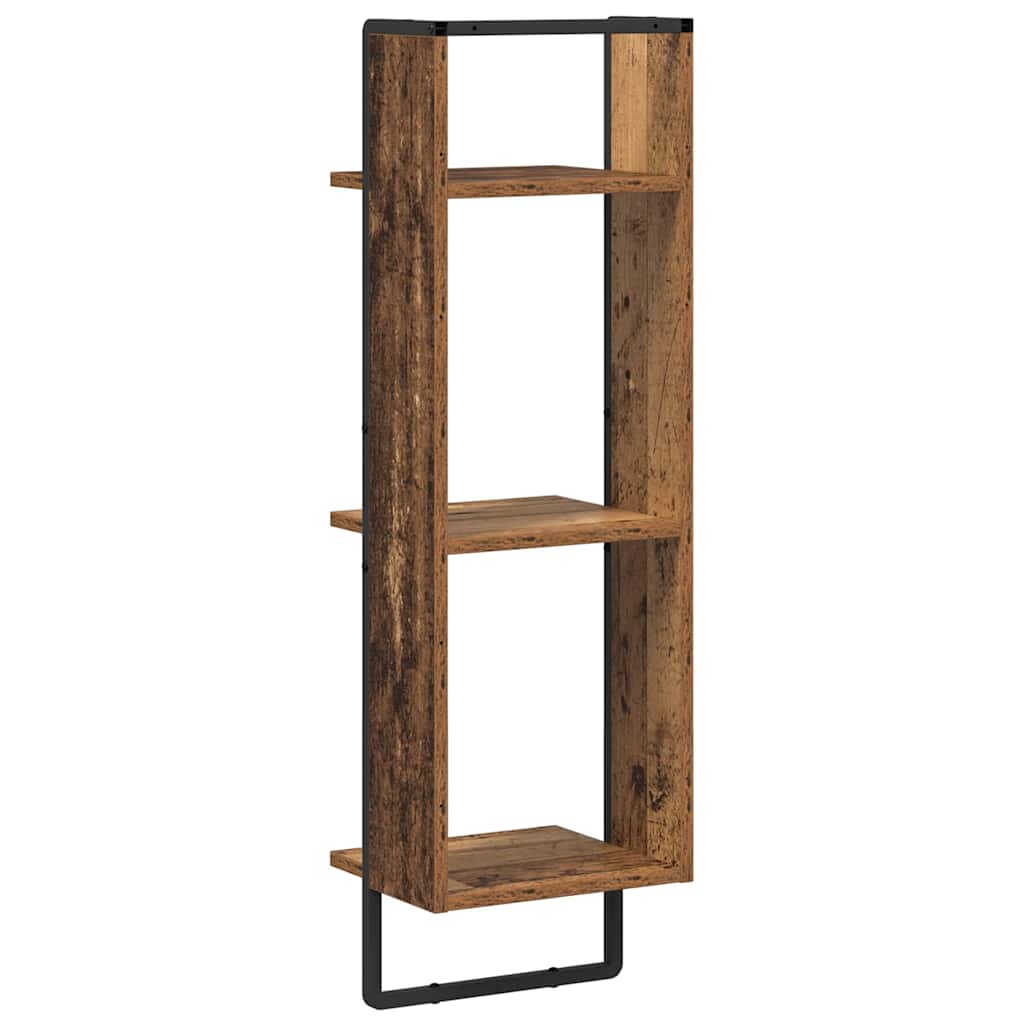 Estante de pared con estante Madera Vieja 30 x 25 x 100 cm